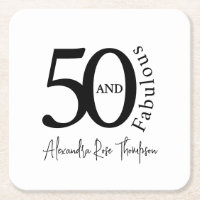 Modern Fifty and Fabulous 50th Birthday Party