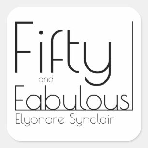 Modern Fifty and Fabulous Bold 50th Birthday Party Square Sticker