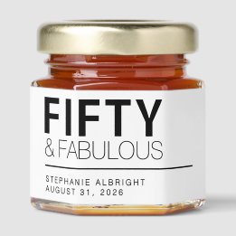 Modern Fifty and Fabulous Name 50th Birthday Party