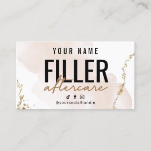 Modern Filler Instruction Aftercare Card