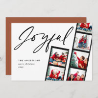 Modern film strip 5 Photo Joyful Christmas rust