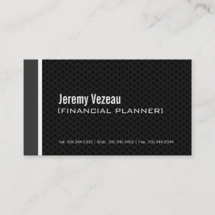 Modern Financial Planner Business Cards