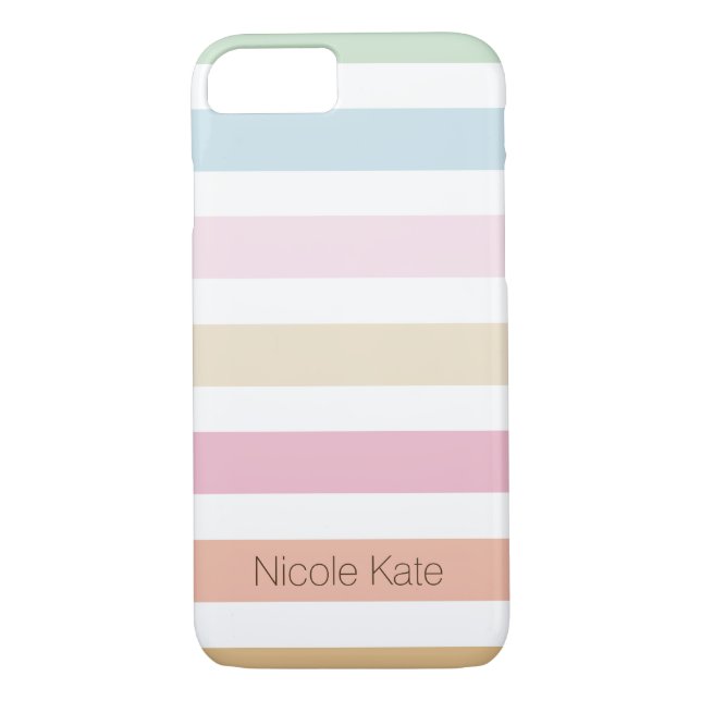 modern fine pastel colour monogram Case-Mate iPhone case (Back)