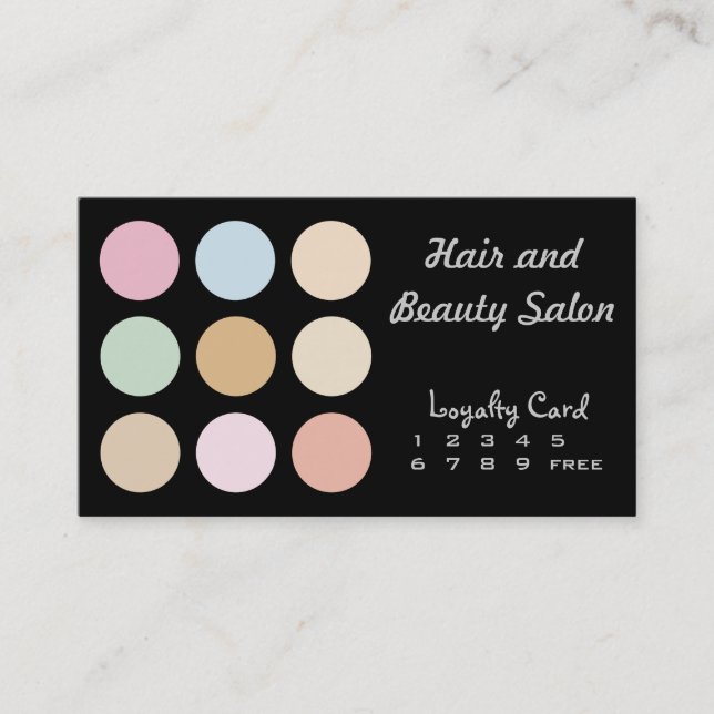 modern fine pastel colours - Loyalty Card (Front)