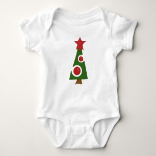 modern fir tree baby bodysuit