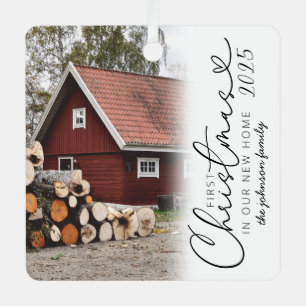 Modern First Christmas in Our New Home Metal Ornam Tree Decoration