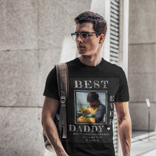 Modern First Fathers Day custom photo and text T-Shirt