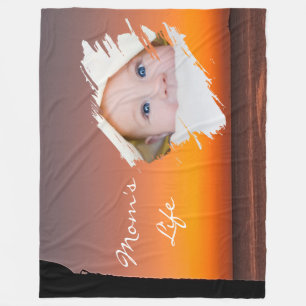 Modern First Mother’s Day Fleece Blanket - Sunset