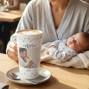 Modern  First Mother's Day Photo Acrylic Gift Latte Mug