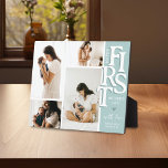 Modern FIRST Mother's Day Picture Collage Keepsake Plaque<br><div class="desc">This stylish modern 1st mother's day photo plaque will make a wonderful gift for a new mum. Create your very own special 'FIRST' Mothers day photo plaque by uploading 4 pictures of your choice and customising the name/s. All text can be customised in size,  font and colour.</div>