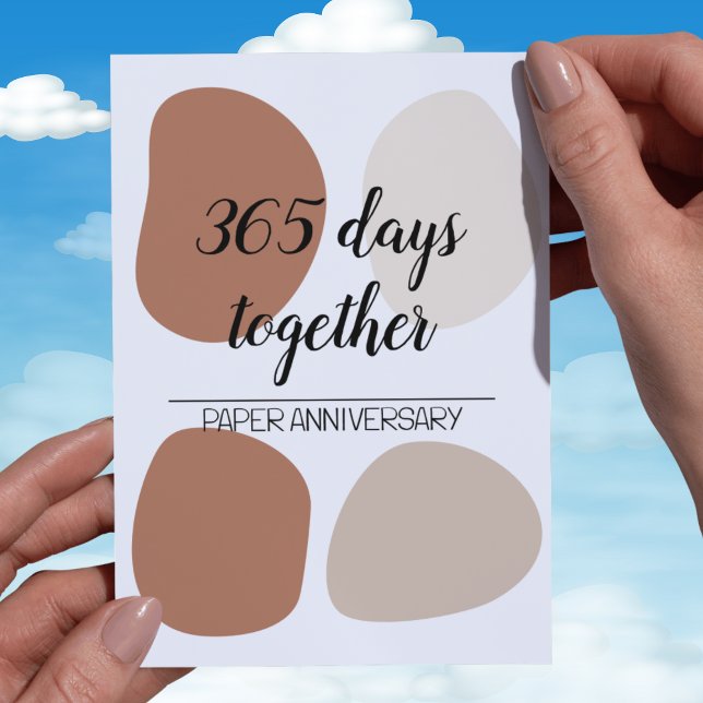 Modern first wedding anniversary card (Creator Uploaded)