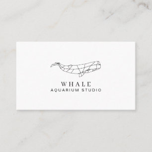 Modern Fish Aquarium Whale Business Card