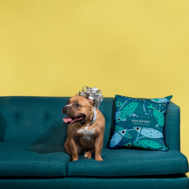 Modern Fish Pattern Customised Throw Pillow (Creator Uploaded)