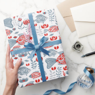 Modern Fish Pattern Wrapping Paper