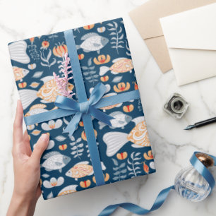 Modern Fish Pattern Wrapping Paper