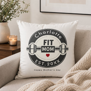 Modern Fit Mum Mothers Day Pillow Gift