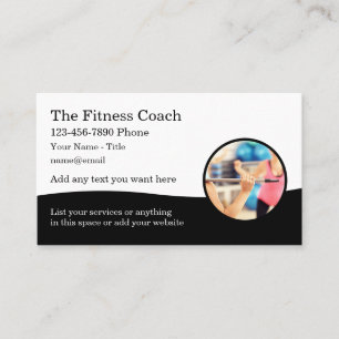 Modern Fitness Coach And Classes Business Card
