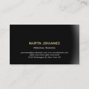 Modern Fitness Personal Trainer Business Card