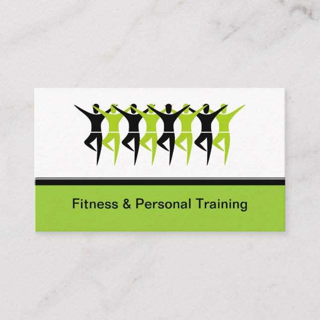 Modern Fitness & Personal Trainer Business Cards (Front)