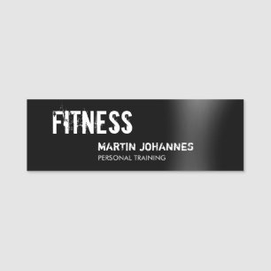 Modern Fitness Personal Trainer Name Tag