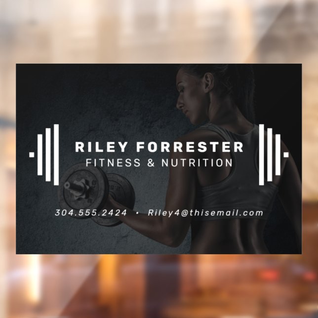 Modern fitness trainer barbell photo business (Sheet 2)