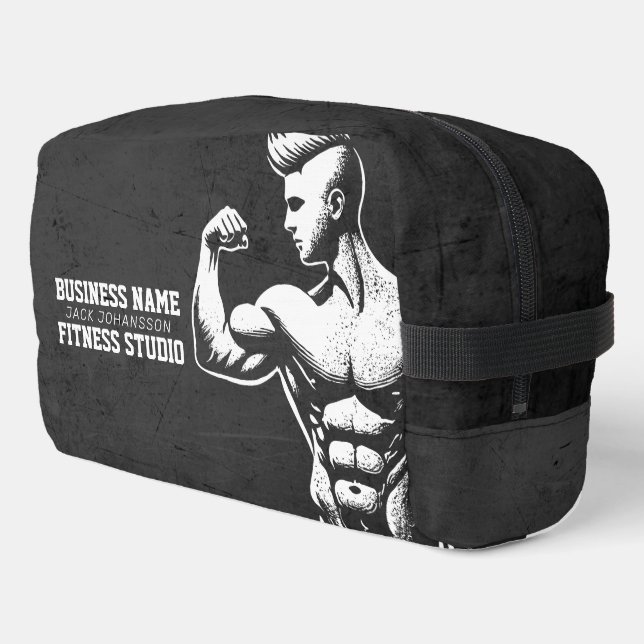 Modern Fitness Trainer Bodybuilding Gym Instructor Dopp Kit (Left Corner)