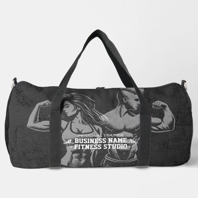 Modern Fitness Trainer Bodybuilding Gym Instructor Duffle Bag (Front)