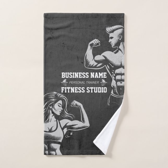 Modern Fitness Trainer Bodybuilding Gym Instructor Hand Towel (Hand Towel)