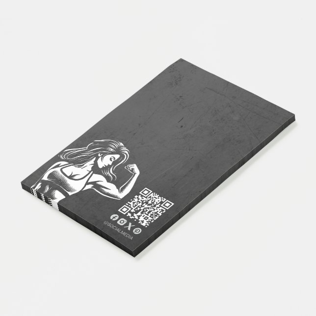 Modern Fitness Trainer Bodybuilding Gym Instructor Post-it Notes (Angled)