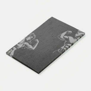 Modern Fitness Trainer Bodybuilding Gym Instructor Post-it Notes