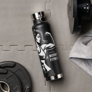 Modern Fitness Trainer Bodybuilding Gym Instructor Water Bottle