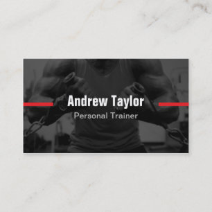 Modern Fitness Training Personal Trainer Business Card