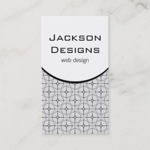 Modern Flair Business Card, Light Grey Card