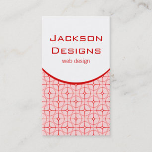 Modern Flair Business Card, Red Card