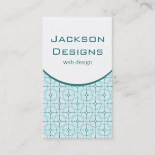 Modern Flair Business Card, Teal Card