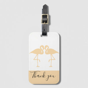 Modern Flamingo, Thank You  Luggage Tag