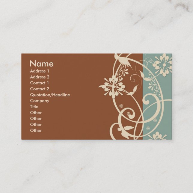 Modern Flare Business Card (Front)