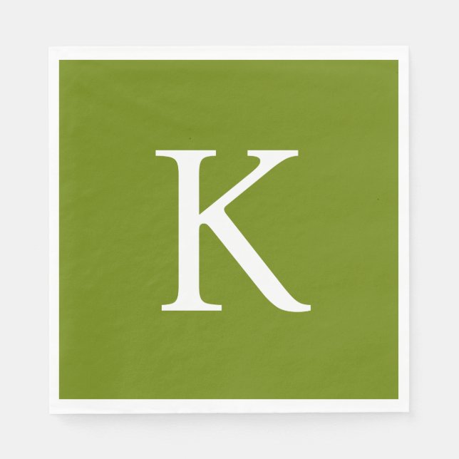 Modern Flat Graphic Daisy Green  Napkin (Front)