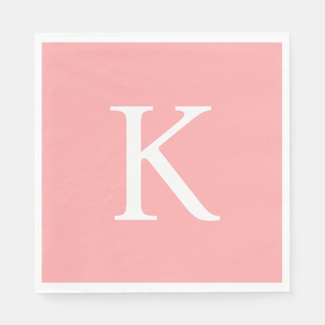 Modern Flat Graphic Daisy Pink Napkin (Front)