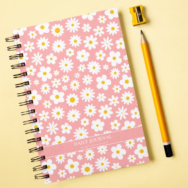 Modern Flat Graphic Daisy Pink Notebook (Creator Uploaded)