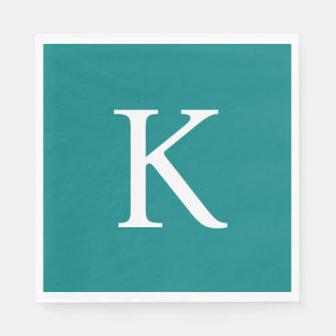 Modern Flat Graphic Daisy Teal Napkin