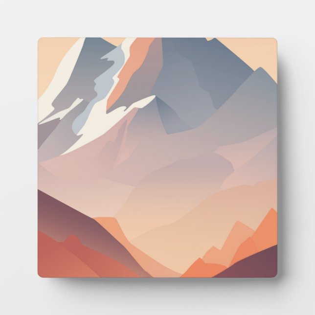 Modern flat mountains plaque (Front)