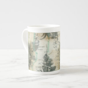 Modern Fleur De Lis Design Bone China Mug