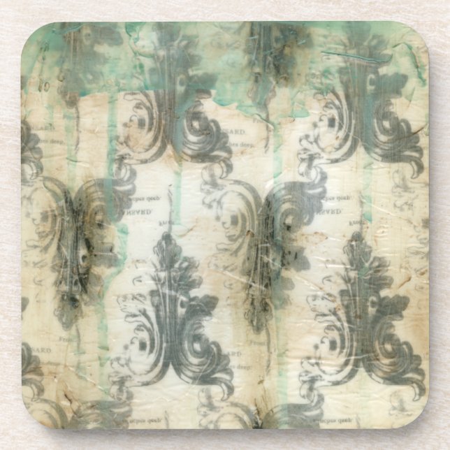 Modern Fleur De Lis Design Coaster (Front)