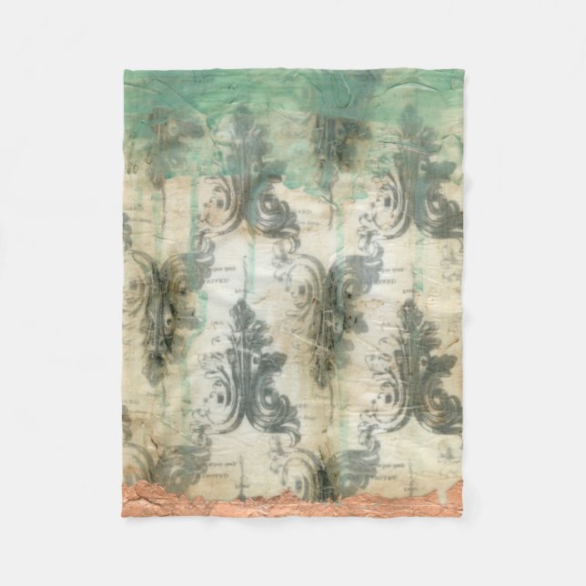 Modern Fleur De Lis Design Fleece Blanket (Front)