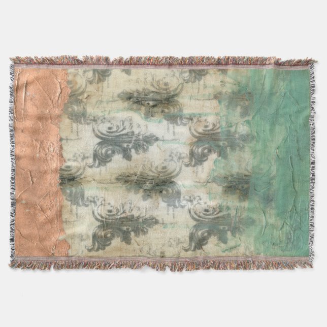 Modern Fleur De Lis Design Throw Blanket (Front)