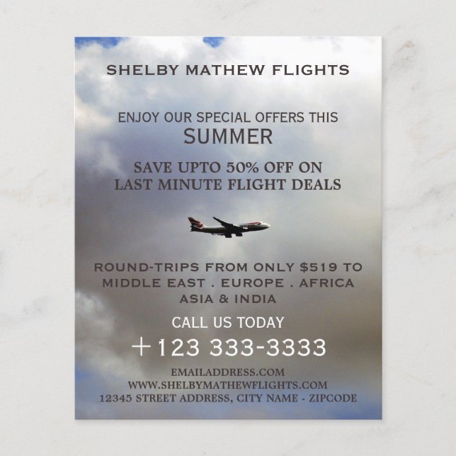 Modern Flight, Airline Advertising Flyer (Front)