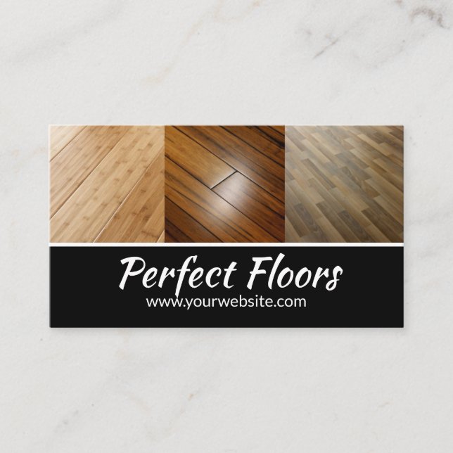 Modern Flooring Installation Hardwood Card (Front)
