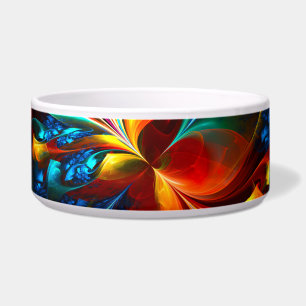 Modern Floral Abstract Art Orange Blue Pattern #14