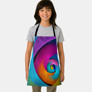 Modern Floral Abstract Art Pink Blue Pattern #17 Apron